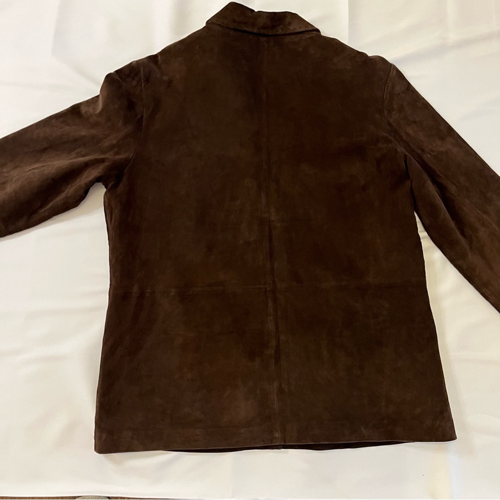 Eddie Bauer Jacket XL Suede and Leather Dark Brown - Picture 4 of 10